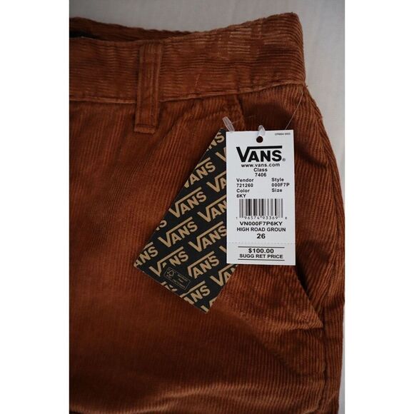 Vans 000F79 Women's Sz 26 Mocha Bisque High Road Groundwork Corduroy Pants - Picture 4 of 12